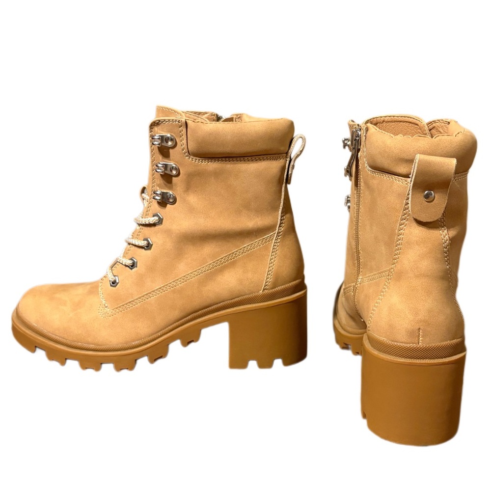 Madden Girl Tan Combat Boots - Picture 4 of 10